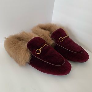 Designer Inspired Fur Slip On Mule
